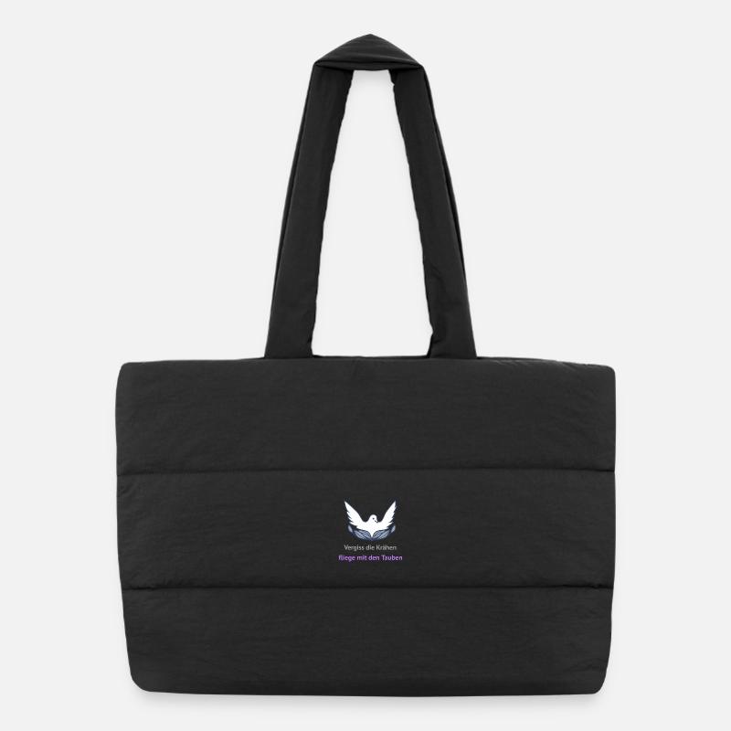 Oubliez les corbeaux, volez avec les pigeons Sac shopping matelassé