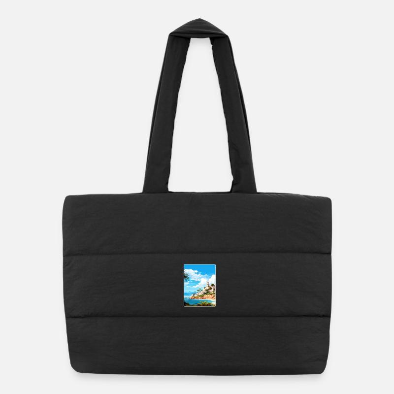 Costa del Sol Espagne Affiche de voyage vintage Souvenir Sac shopping matelassé