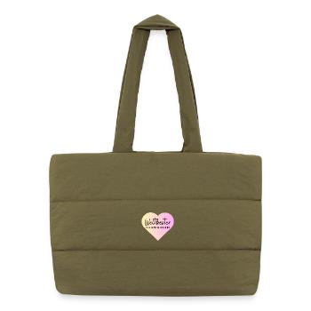 Weltbester Schwiegersohn! Personalisierbar - Puffer-Einkaufstasche - safari Green - Vorne