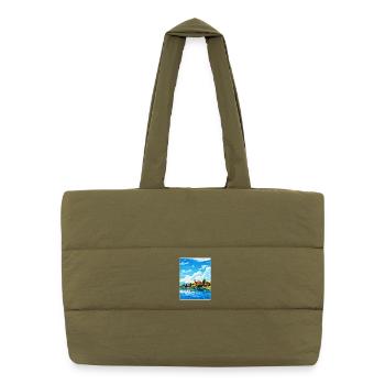 Bodensee Deutschland Europäisches Reiseposter WPA - Puffer-Einkaufstasche - safari Green - Vorne