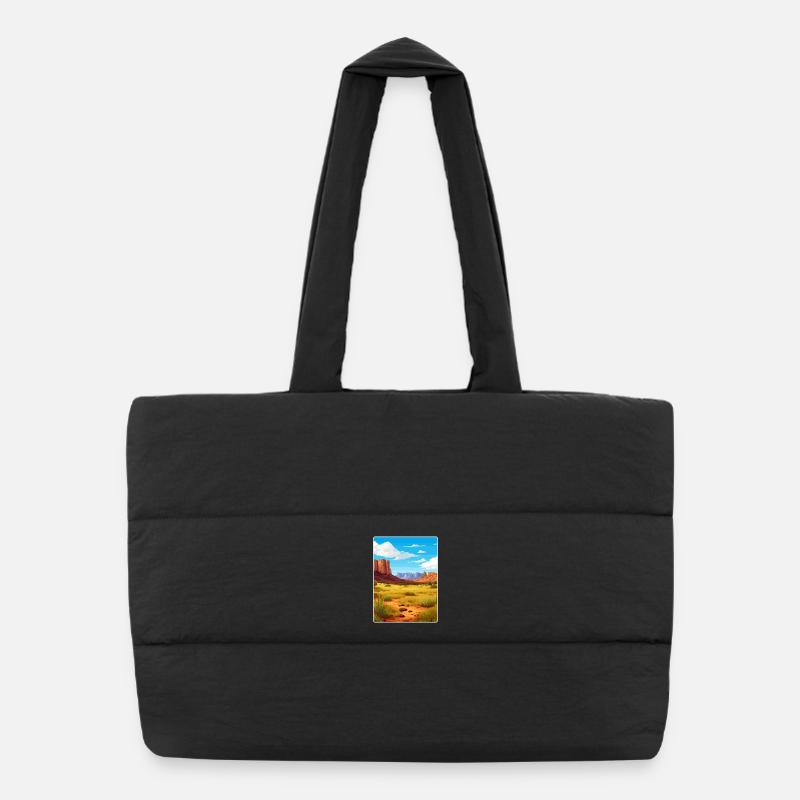 Big Bend National Park Travel Poster Souvenir WPA Puffer Shopping Bag