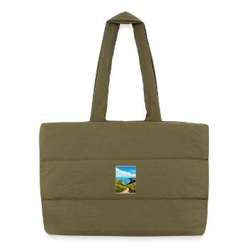 Channel Islands National Park California Travel - Puffer Shopping Bag - safari green - Front