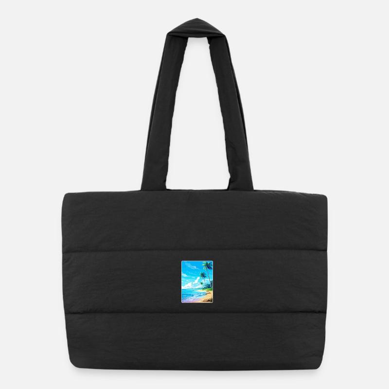 Islands Caribbean Travel Poster Souvenir Puffer Shopping Bag