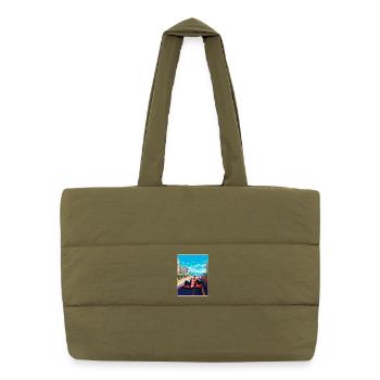 Affiche de voyage Monaco Circuit Motorsport Race Race - Sac shopping matelassé - safari green - Devant