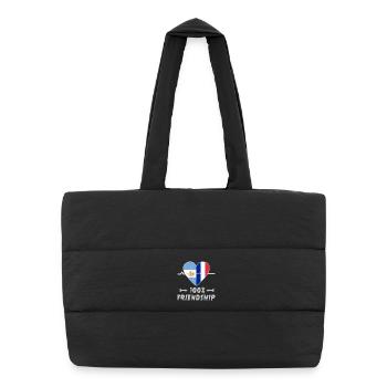 100 % amitié entre l'Argentine et la France - Sac shopping matelassé - noir - Devant