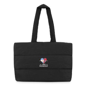 100 % amitié entre l'Argentine et la Norvège - Sac shopping matelassé - noir - Devant