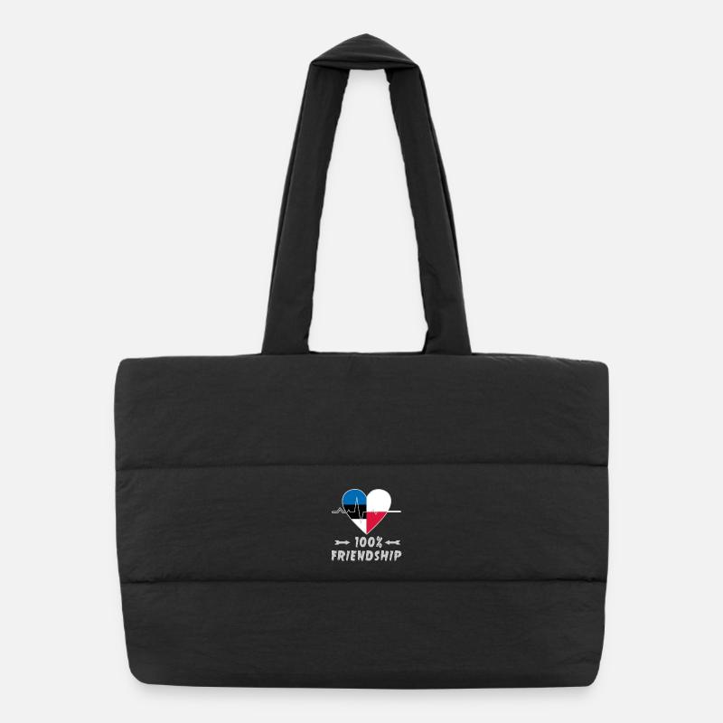 Estonia and Poland 100% friendship Puffer Shopping Bag
