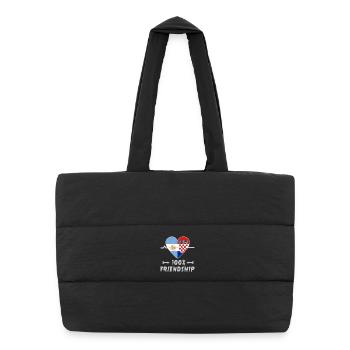 100 % amitié entre l'Argentine et la Croatie - Sac shopping matelassé - noir - Devant