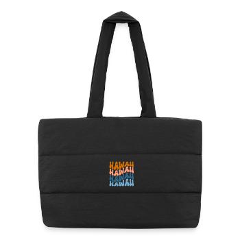 Hawaï - Sac shopping matelassé - noir - Devant