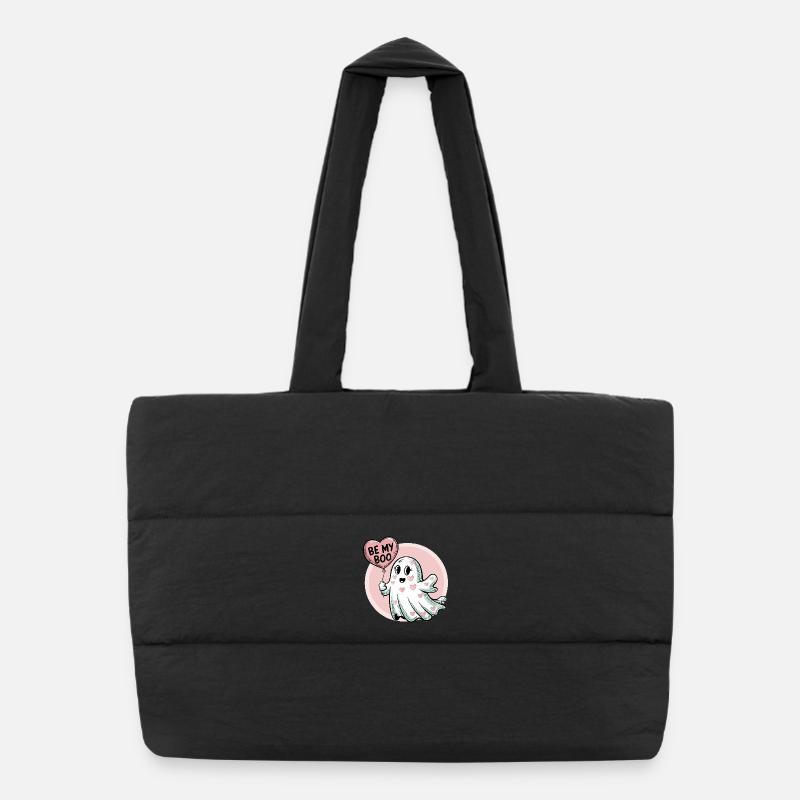 Be My Boo - Design de la Saint-Valentin fantôme mignon Sac shopping matelassé