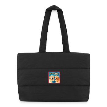 Comic Dogs - Nous pouvons partager si vous le souhaitez - Sac shopping matelassé - noir - Devant