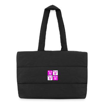 Conception de pom-pom girl - Sac shopping matelassé - noir - Devant