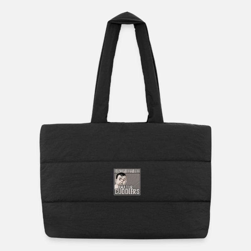 Je ne pleure que pour les câlins amateurs Sac shopping matelassé