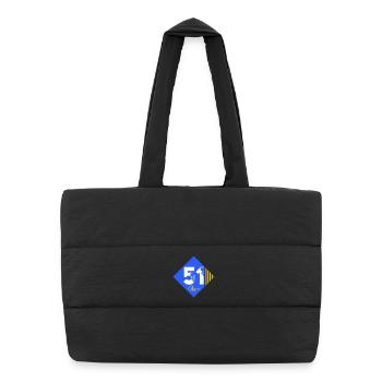 51 - Puffer Shopping Bag - black - Front