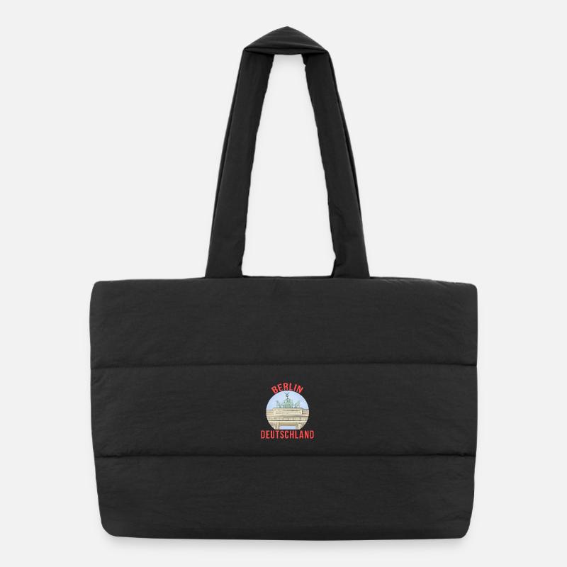 La ville de Berlin en Allemagne Sac shopping matelassé