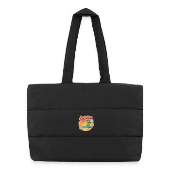 Summer Vibes,Chemise d’été - Sac shopping matelassé - noir - Devant