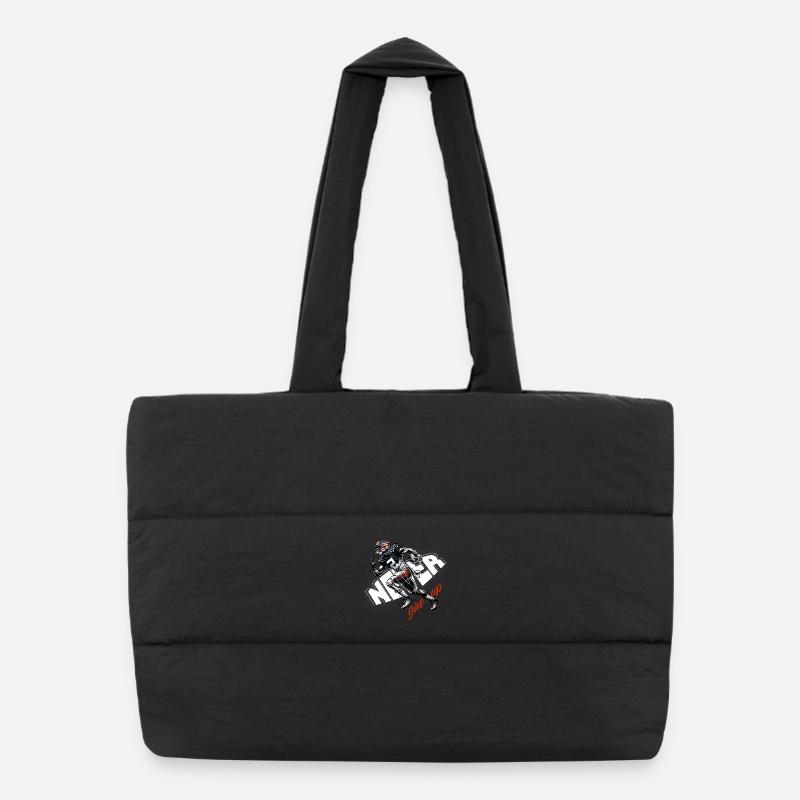 USA Flags Football Runner Sprint - Puffer Shopping Bag - black