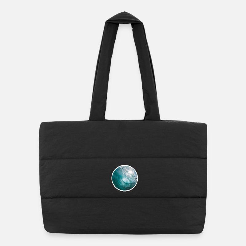 Mouvement des vagues Art de la mer Sac shopping matelassé