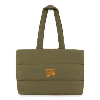 Frein au prix de l’injection - Sac shopping matelassé - safari green - Devant
