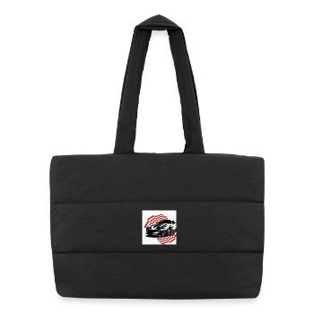 A sports car with a dynamic style - Puffer Shopping Bag - black - Front