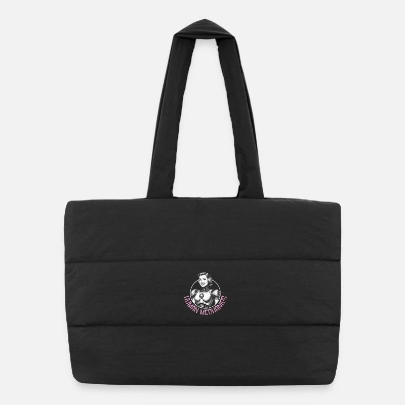 Mechanical Human Puffer Shopping Bag
