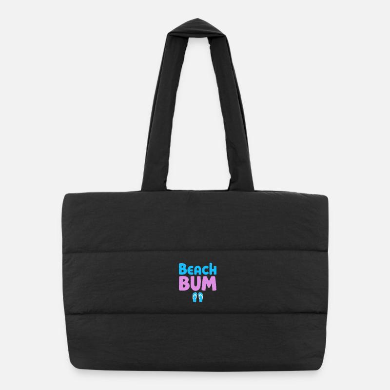 Beach Bum Vintage Style Design Sac shopping matelassé