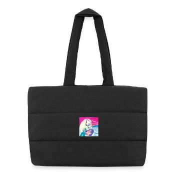 Eisbaer Profile Poster - Puffer Shopping Bag - black - Front