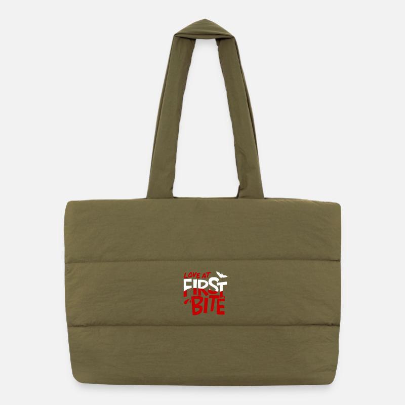 Coup de foudre à la première bouchée Sac shopping matelassé