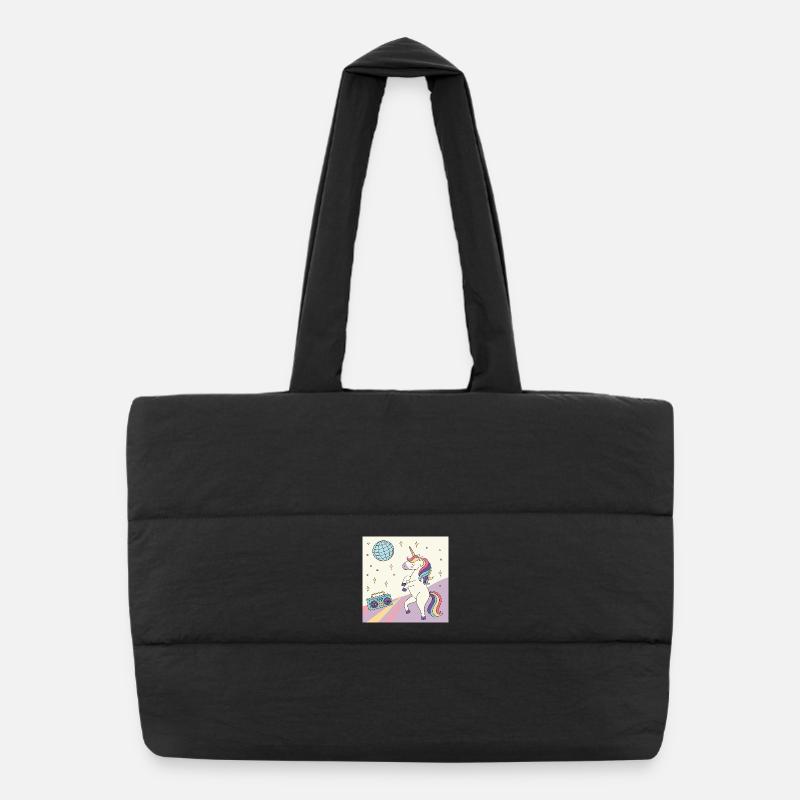 Unicorn Party Disco Puffer Shopping Bag