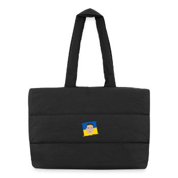 Selenskyj Ukraine Flagge - Puffer-Einkaufstasche - Schwarz - Vorne