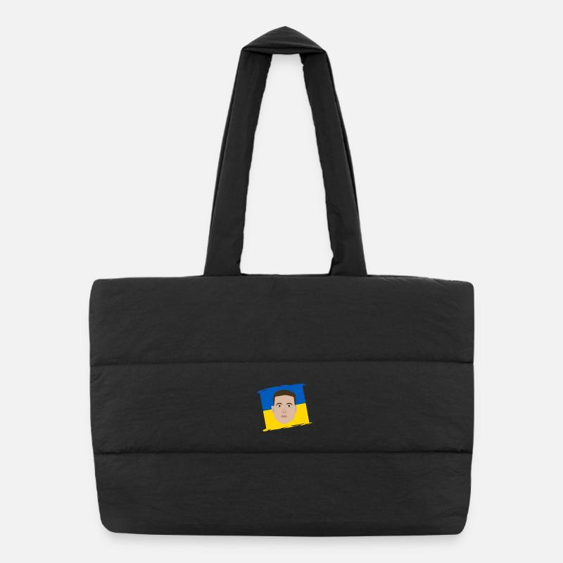Selenskyj Ukraine Flagge Puffer-Einkaufstasche