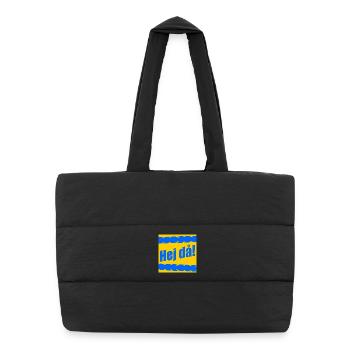 Au revoir au revoir du cycliste - Sac shopping matelassé - noir - Devant