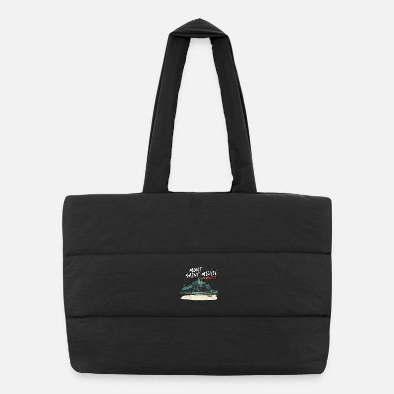 Mont Saint-Michel Stylisé Sac shopping matelassé