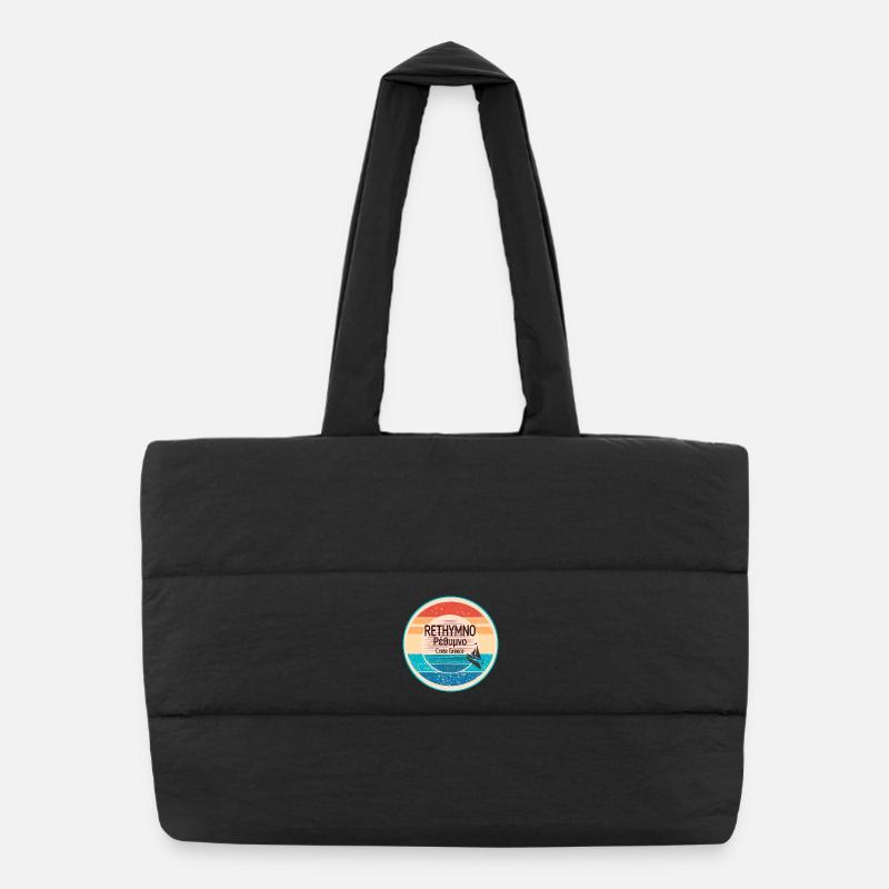 Greek sunset look Crete Puffer Shopping Bag