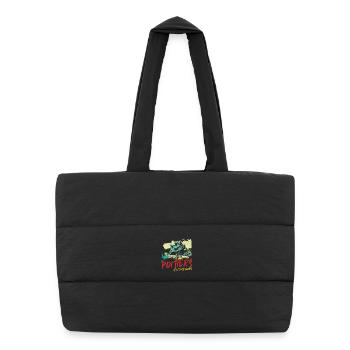 Poitiers seen from FuturoScope - Puffer Shopping Bag - black - Front