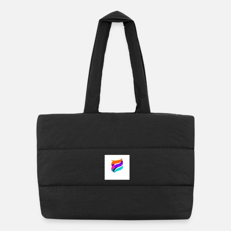 Bunte Ribbon-Form Abstrakt Puffer-Einkaufstasche