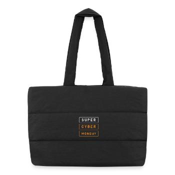 Kaufrausch Cyber Monday - Puffer-Einkaufstasche - Schwarz - Vorne