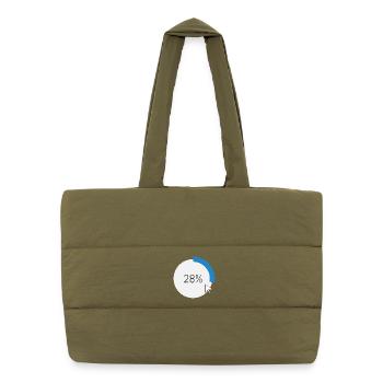 Blue Progress Ring IT Software PC Computer - Puffer Shopping Bag - safari green - Front