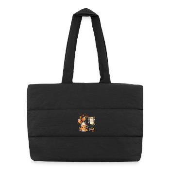 Pumpkin Spice Season - Puffer Shopping Bag - black - Front