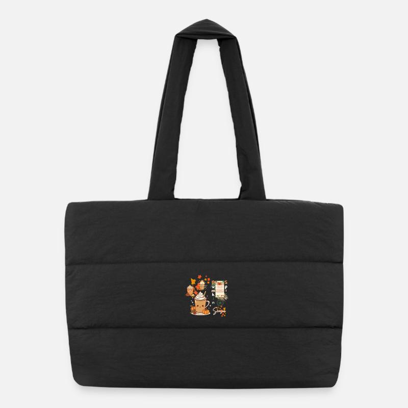 Saison des épices à la citrouille Sac shopping matelassé