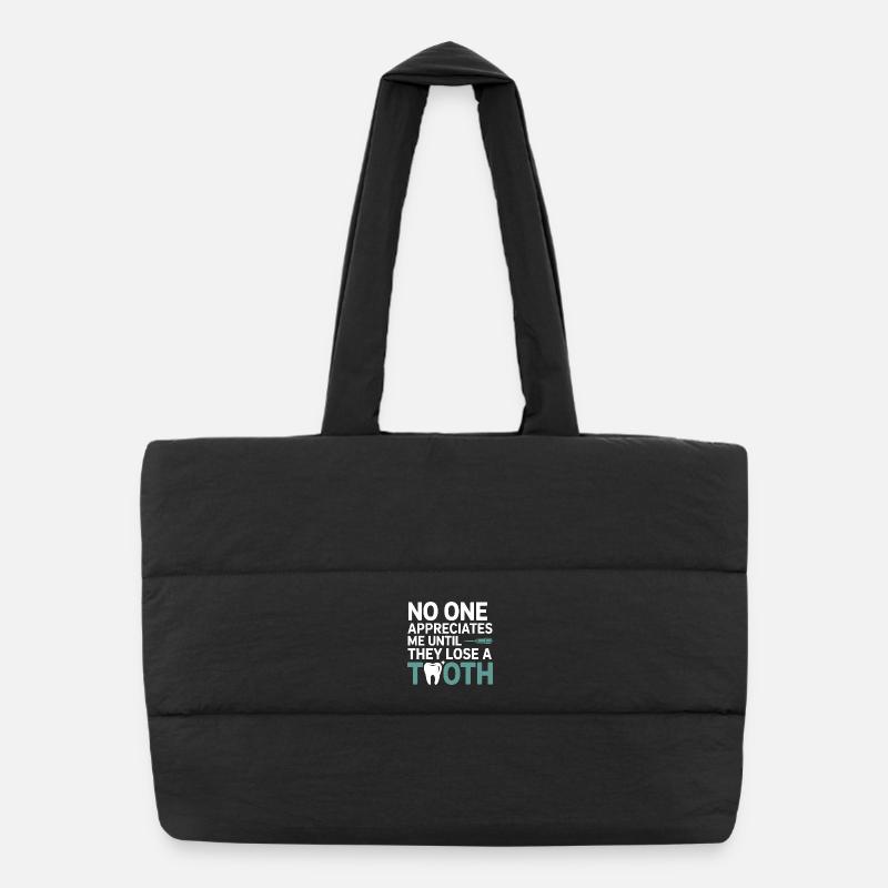 Occlusion de technicien de laboratoire dentaire - Sac shopping matelassé - noir