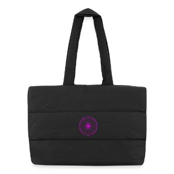 NeonSpiral Torus - Puffer Shopping Bag - black - Front