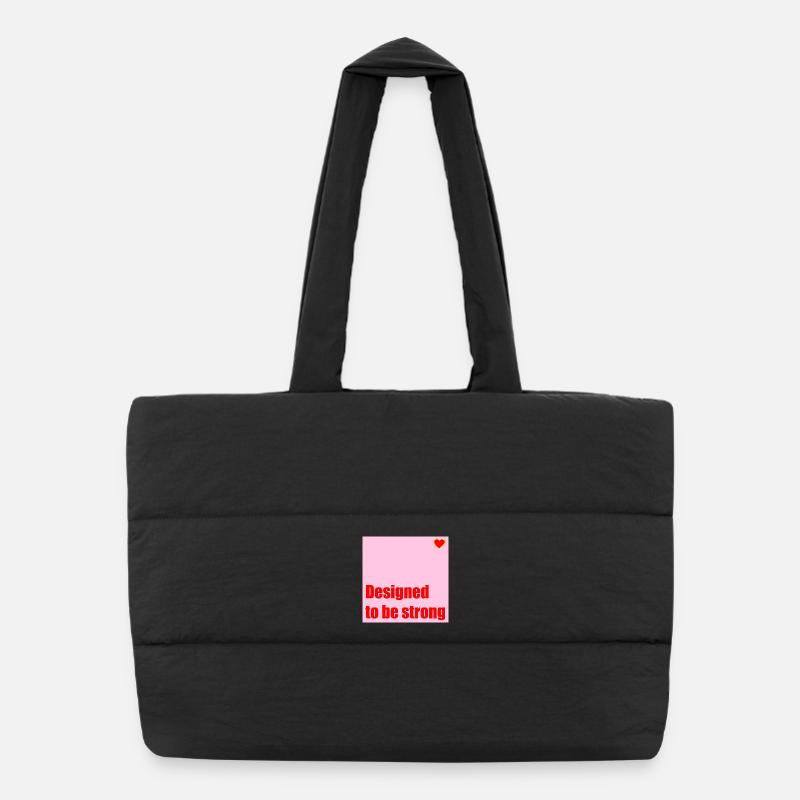 CONÇU POUR ÊTRE UN CŒUR FORT Sac shopping matelassé