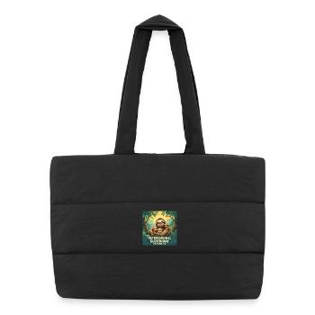 Journée internationale de la paresse en famille - Sac shopping matelassé - noir - Devant