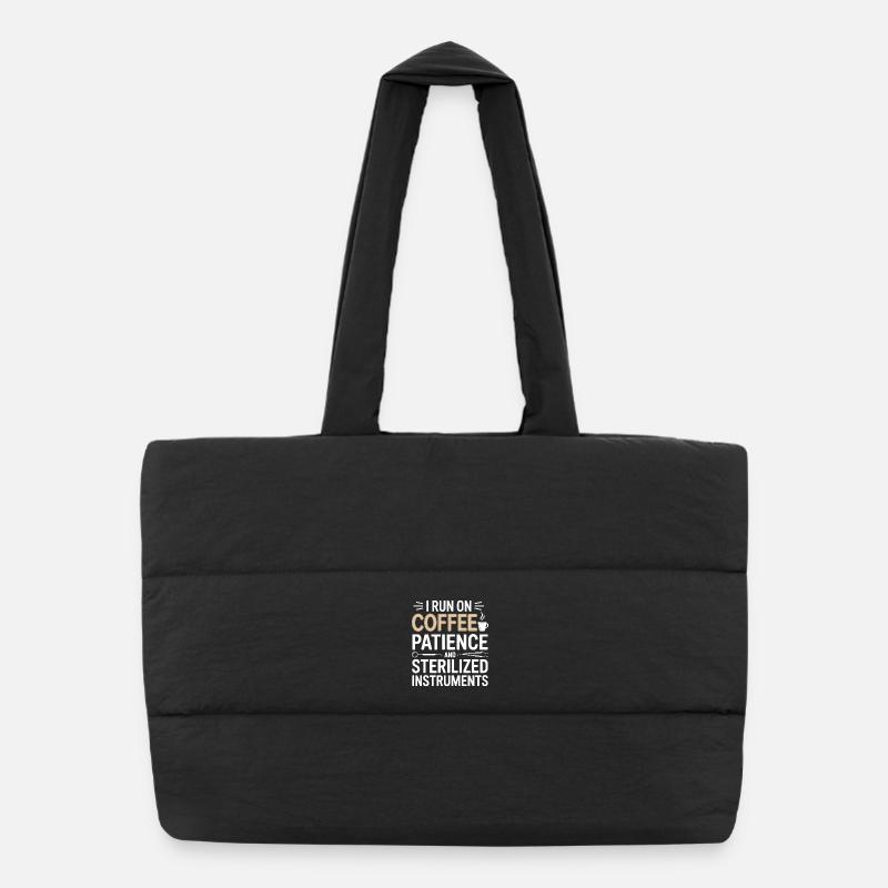 Équipe de soins bucco-dentaires Infirmière dentaire Sac shopping matelassé