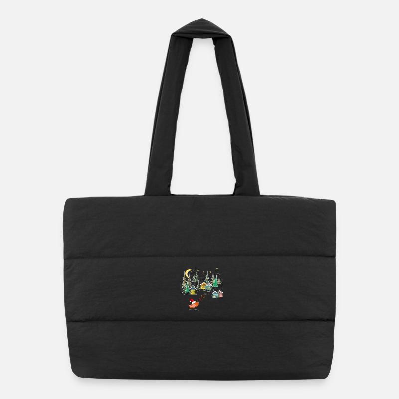 Winter Magic Christmas Puffer Shopping Bag