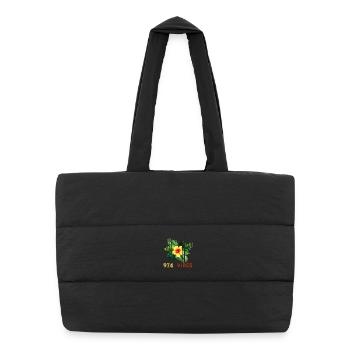 Tropical Hibiscus 974 Vibes - Puffer Shopping Bag - black - Front
