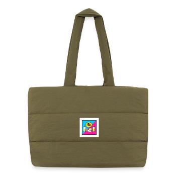 Mode économie d'énergie Hamac - Sac shopping matelassé - safari green - Devant