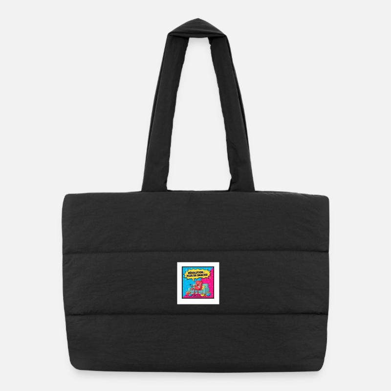 Fête de Snacks Dessin Popcorn Sac shopping matelassé