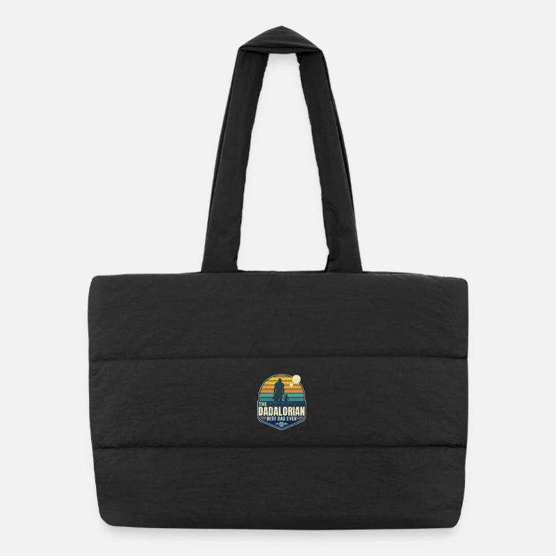 Der dadalorianische Mando - Sunset BV - Bester Vater - Abzeichen - Puffer-Einkaufstasche - Schwarz